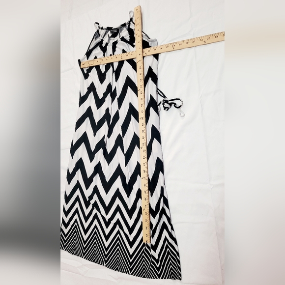 ENFOCUS STUDIO Ladies Lovely Black & White Maxi Lined Dress - Size 6 - Picture 6 of 9